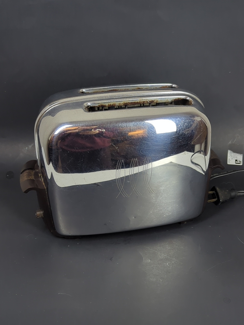 Toastmaster 1B14 Toaster Vintage Art Deco Chrome Bakelite ~ 1950's
